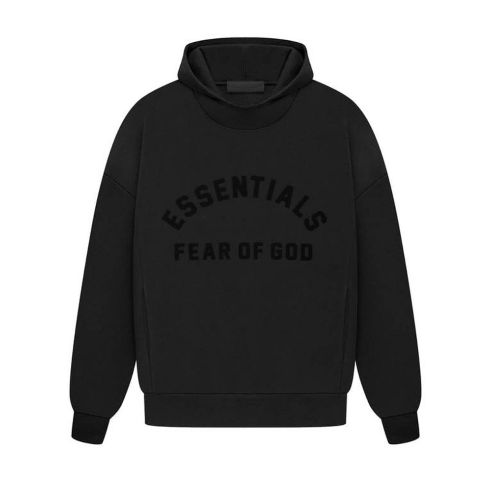 Fear of God Essential Hoodie Jet Black